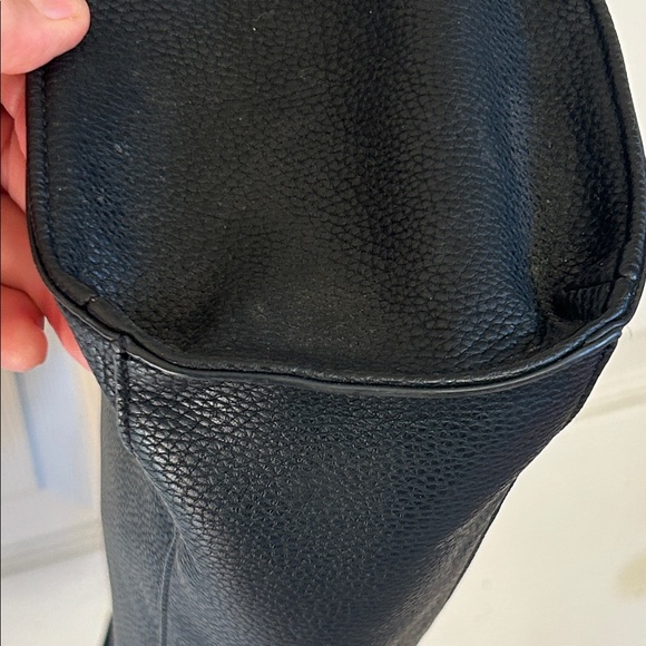 Foley + Corinna Black Faux Leather Bag briefcase with Gold Accents - Picture 14 of 16